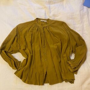 Doen Olive Button-Up Blouse